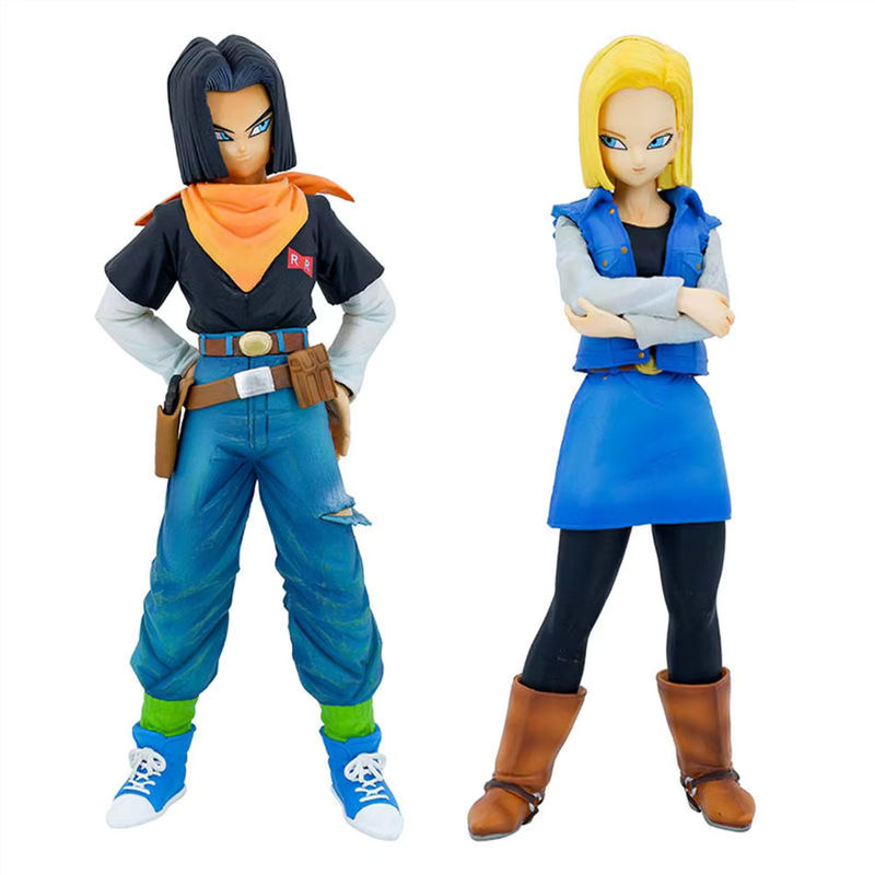 Bandai Dragon Ball Z Android 17 und 18 Actionfiguren aus PVC, mehrfarbig, Höhe: 23 cm - Bild 2
