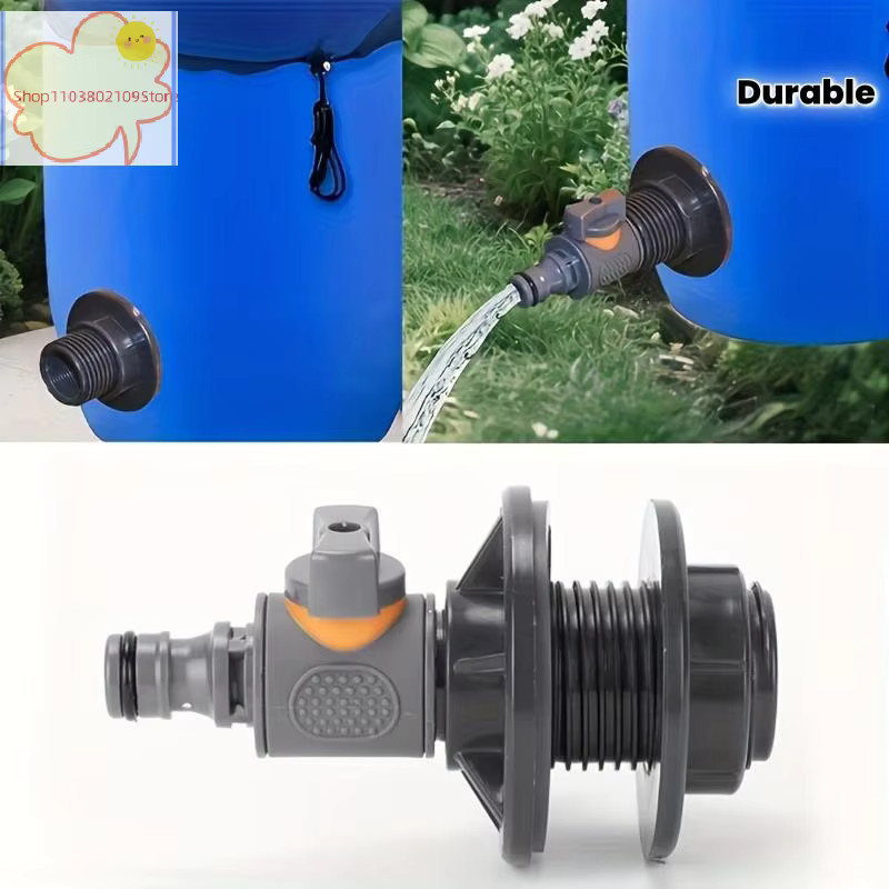HT PVC-Absperrventil 1/2 Zoll Set für Regentonnen und Wassertanks aus Kunststoff - Bild 2