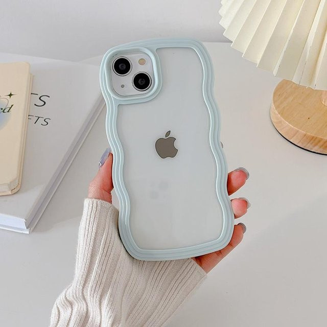 Transparentes iPhone Case mit weichen gewellten Linien von Bai Fen Bai-Digital 3C für iPhone 15 Pro Max und weitere Modelle - Bild 1