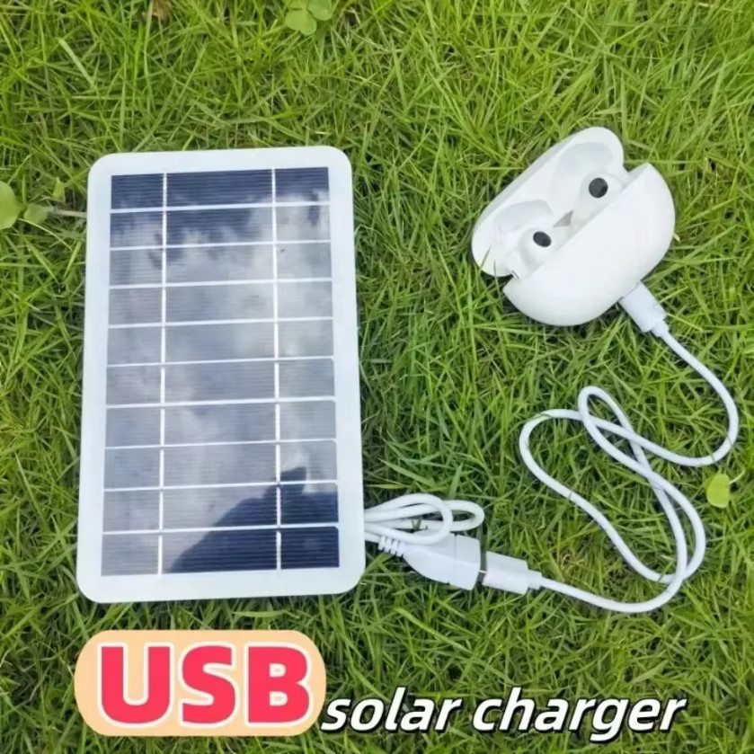 XIKCU Tragbares Solarpanel-Ladegerät mit USB-A und USB-C für Outdoor-Reisen und Camping - Bild 2