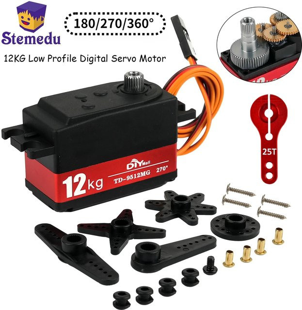 Stemedu Digitales Servo TD-9512MG Halbmetall, Lenkgetriebe für RC Auto - Bild 1