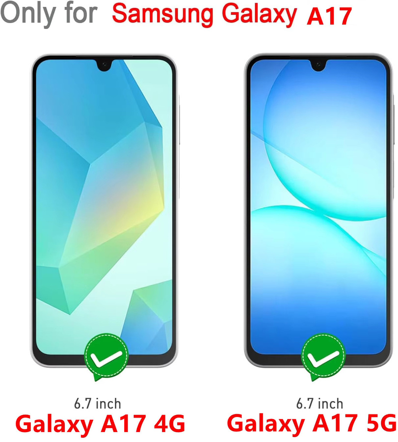 Displayschutzfolie aus gehärtetem Glas für Samsung Galaxy A17 4G 5G, transparent - Bild 3