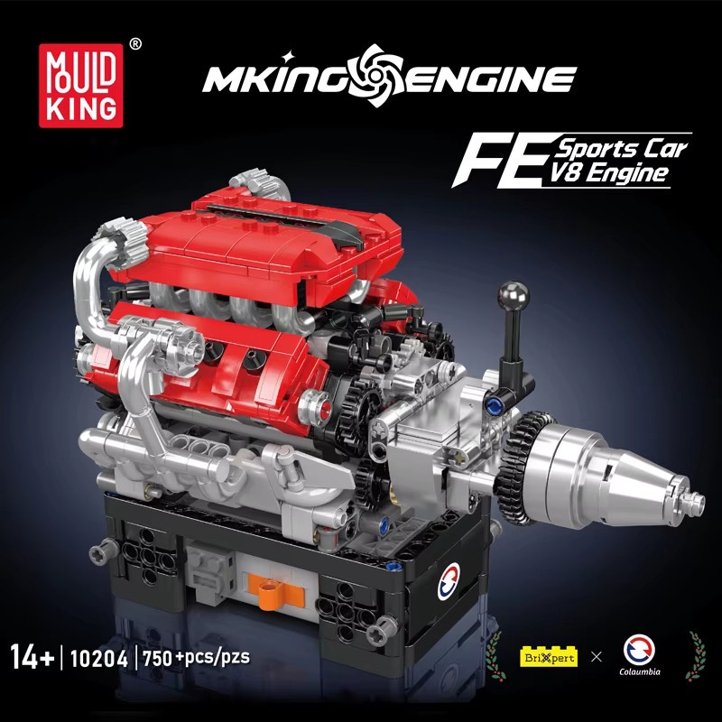 Mould King FE Sportwagen V8-Motor, Baustein-Set, motorisiert - Bild 2