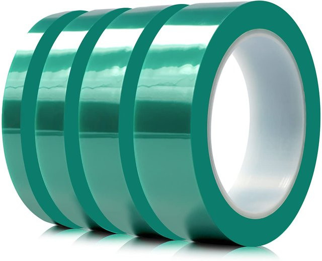 SCESSPACK Pulverbeschichtungs-Set mit Polyester-PET-Band, Silikonkleber und Schutzabdeckung in Grün - Bild 1