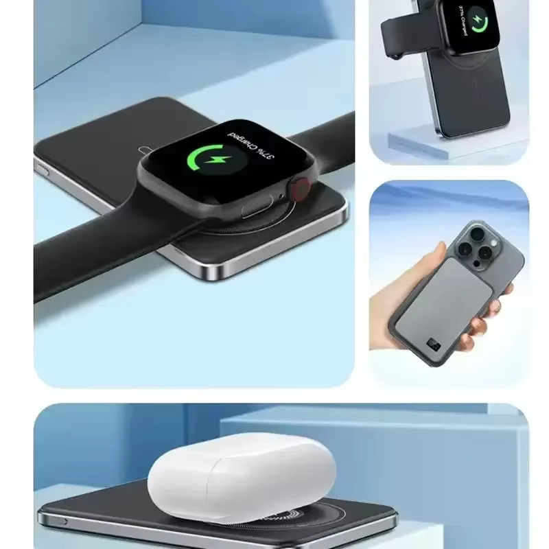 Lenovo Kabellose Magnetische Powerbank mit PD 22.5W Schnellladefunktion für MagSafe, iPhone und Samsung, Farbe: Gold - Bild 5