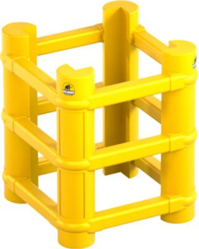 Ampere Universal Säulenschutz Rack-Mammut aus Kunststoff in verkehrsgelb, Höhe: 100 cm, für Säulen von 20 bis 70 cm - Bild 2