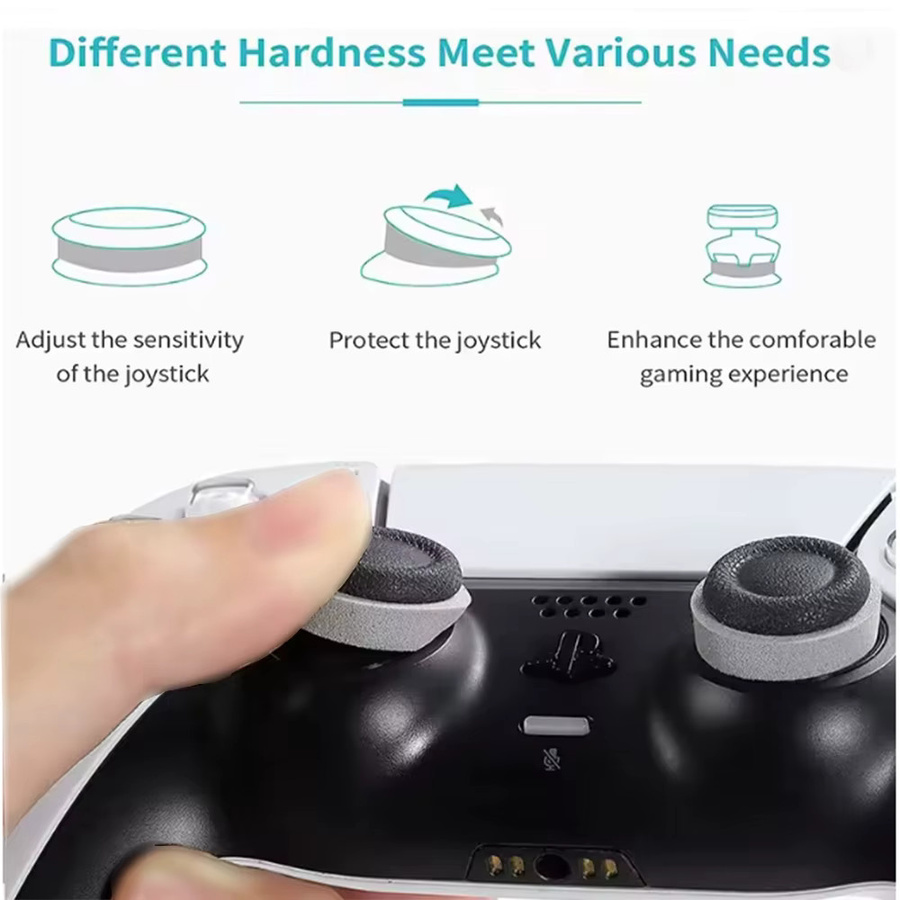 TingDong 12er Set Präzisionsringe für Analog-Sticks zur Zielgenauigkeit für PS5, PS4, Nintendo Switch Pro und Xbox One/Series S/X Controller - Bild 3