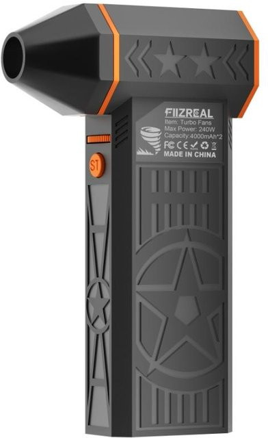 Fiizreal X50 Bürstenloser Turbo-Ventilator 240W mit 8000mAh Dual-Akku und Magnetischer Düse in Schwarz - Bild 1