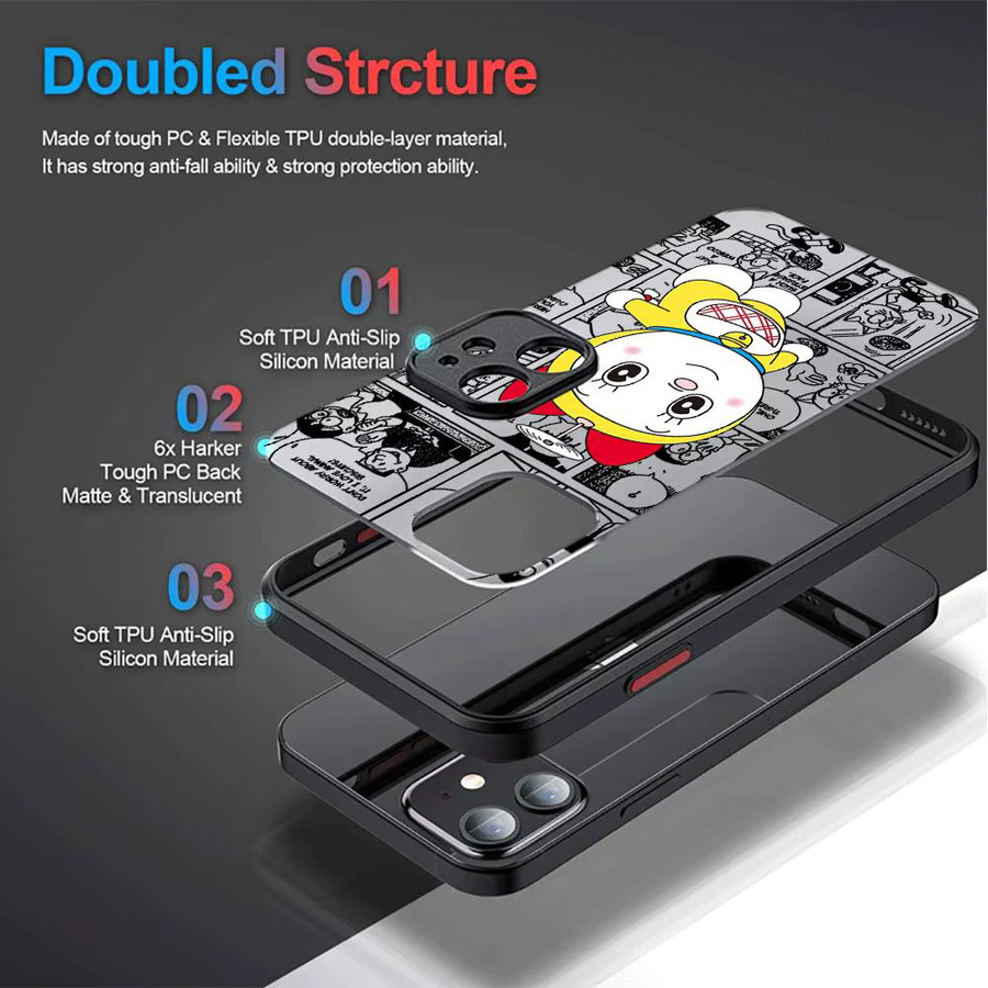 Anime Doraemon Handyhülle für Apple iPhone 15 14 13 12 11 Pro Max Plus Mini XR XS 8 7 6s SE in Multicolour - Bild 4