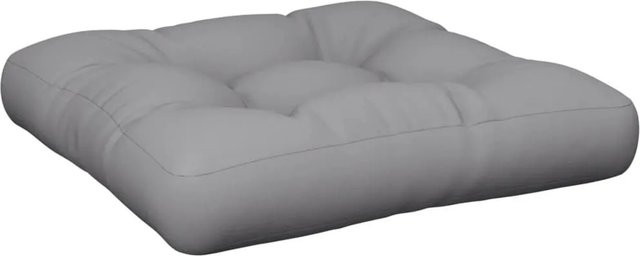 vidaXL Palettenkissen Grau aus Polyester, wasserabweisend und UV-beständig, B/T: 60 x 60 cm - Bild 1