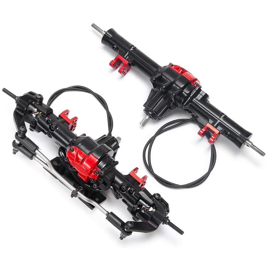 AXSPEED RC Auto Achse, Aluminiumlegierung, Vorder- und Hinterachse mit Differenzialsperre, 1/10 RC Crawler D90 TF2 Upgrade-Teile - Bild 2