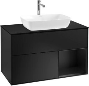 V&B Waschtischunterschrank Finion 100 in Blau Lack, B/T/H: 100 x 50,1 x 50,1 cm - Bild 1