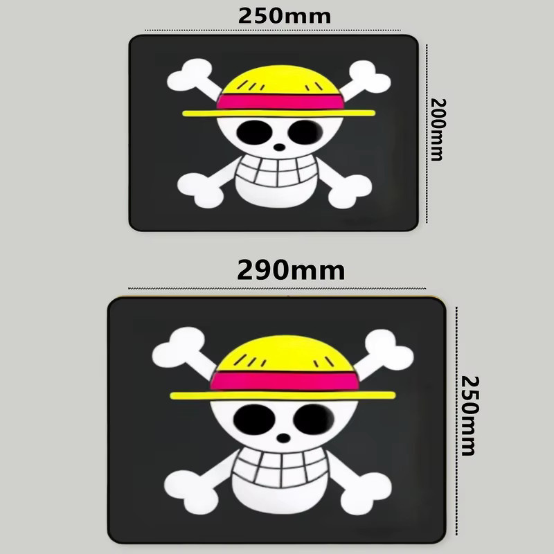Bandai One Piece Anime Mauspad in Schwarz – Kawaii Gaming Schreibtischunterlage für Tastatur und Laptop - Bild 2