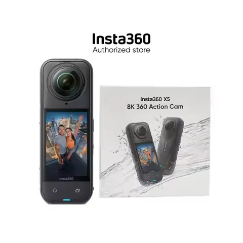 Insta360 X5 Action-Kamera in Schwarz mit 8K 30fps, FlowState-Stabilisierung und 72MP Auflösung - Bild 3