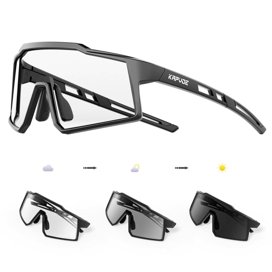 Kapvoe Sport-Sonnenbrille für Kinder, Vollrand, Kunststoff, Photochrome, polarisiert - Bild 2