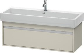 Duravit Waschtischunterschrank Ketho in Taupe mit einem Auszug, wandhängend, B/T: 115 x 44 cm, H: 41 cm - Bild 1