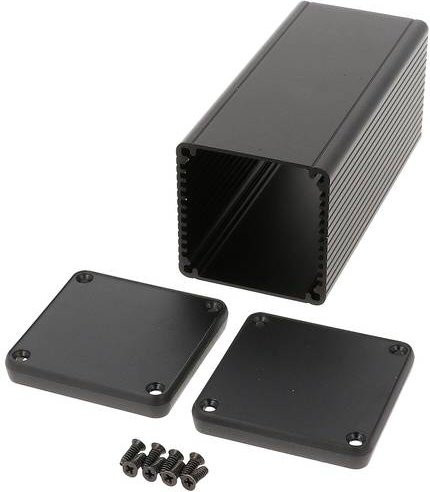 Hammond Electronics Aluminium Gehäuse 1455CS1202BK Schwarz B/T/H: 120 x 54 x 54 cm - Bild 1