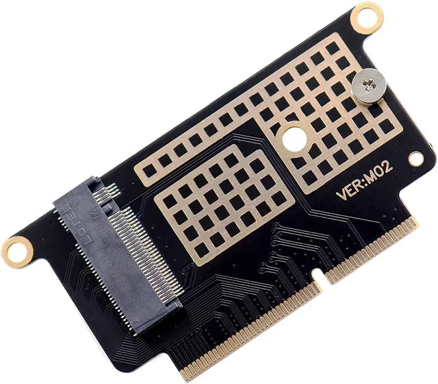 Ninth World NVMe M.2 2230 2242 MSATA SSD Festplatten-Konverter-Adapter für MacBook Pro A1708 in Schwarz - Bild 1