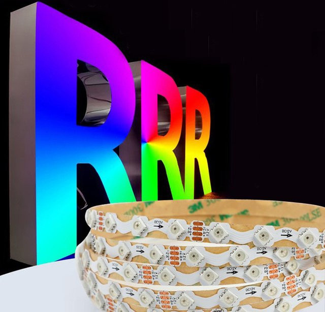 JOYPJLIT WS2815 S-Form RGBIC LED-Streifen, adressierbare 5050 Pixel ZickZack-LED-Leiste, 12 V, 5 m, Multicolour - Bild 1