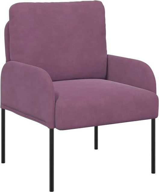vidaXL Modernes Sofa mit Kissen in Lila aus Sperrholz mit Armlehnen, B/T/H: 80 x 56 x 40 cm - Bild 1