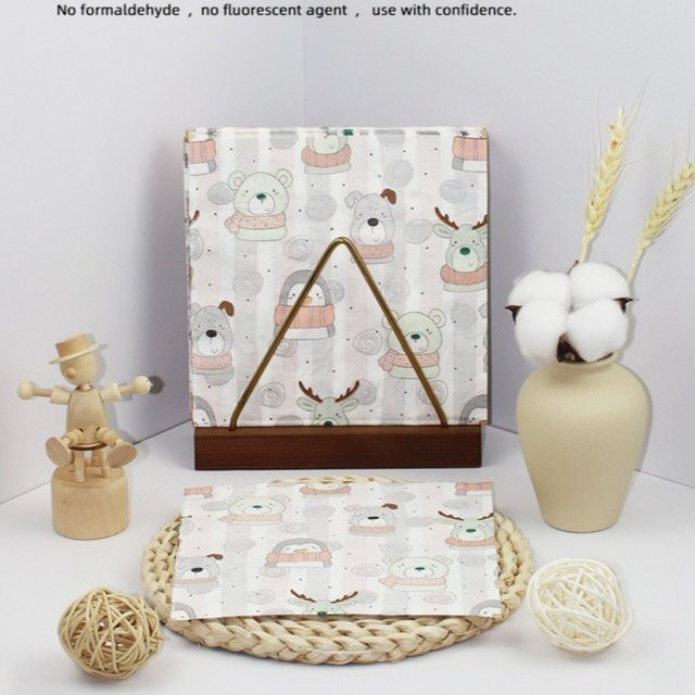 GUANYAO 2-lagige Papierservietten mit buntem Bärenmuster, 20 Stück pro Packung, Multicolor, Breite: 33 cm, Tiefe: 33 cm, Höhe: 33 cm - Bild 1