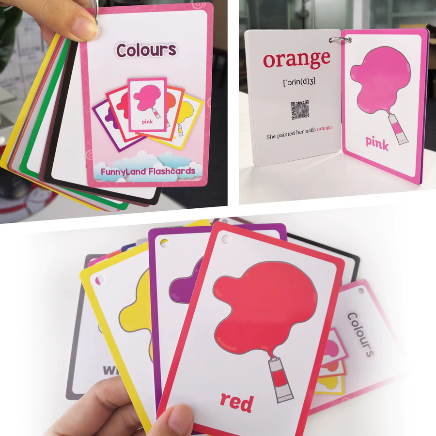 QKX Englisch Flash Karten Farben, 12-teiliges Set, Montessori Lernmittel - Bild 3