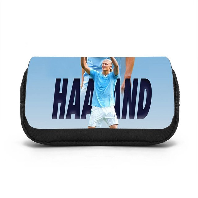Fancy Style Studio Schreibwaren-Organizer-Tasche Haaland Doppellagiges Federmäppchen in Grau - Bild 1