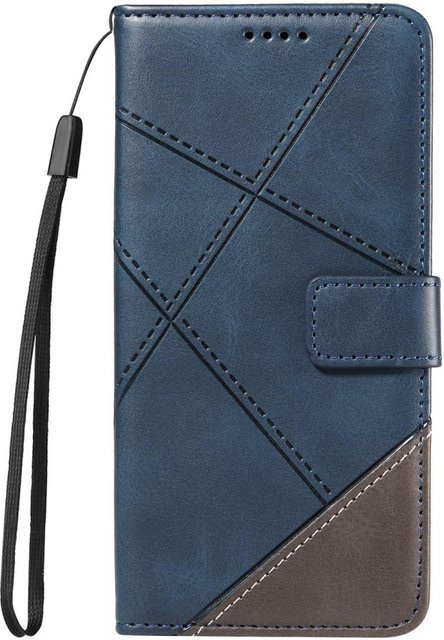 Xiaomi Poco X8 Pro X8 Pro Max Magnetische Leder Wallet Hülle mit Gitter Design in Blau - Bild 1