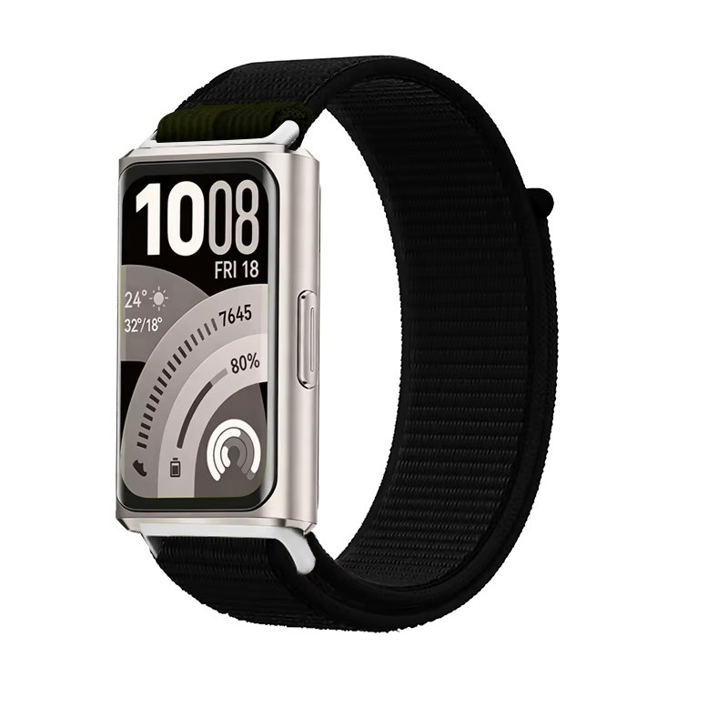 TAMISTER Quick Fit Nylon-Schlaufenarmband für Huawei Band 11 Pro Smartwatch in Grün - Bild 2