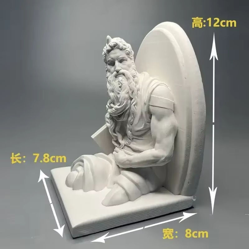 Moses Figur Skulptur aus Gips in Weiß als dekoratives Kunstwerk für dein Home Living - Bild 2