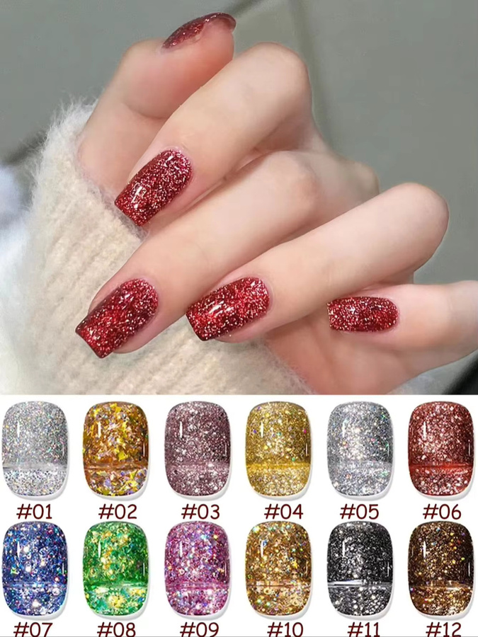 MISS SHAKA Gel-Nagellack, Silbereffekt, Glänzend - Bild 3