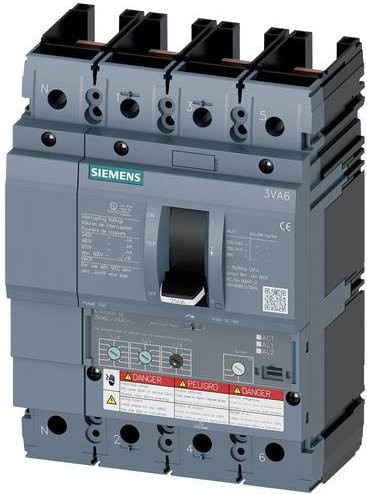 Siemens 3VA6225-8HL41-2AA0 Leistungsschalter in Grau mit einem Einstellbereich von 100 - 250A und einer maximalen Schaltspannung von 600 V/AC - Bild 1