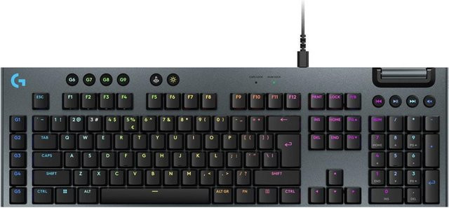 Logitech G G915 X Mechanische Gaming-Tastatur mit Hintergrundbeleuchtung, USB, QWERTY US International, GL Tactile Switches, Schwarz - Bild 1