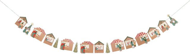 Rico Design Paper Poetry Genähte Girlande Weihnachtsmarkt - Bild 1