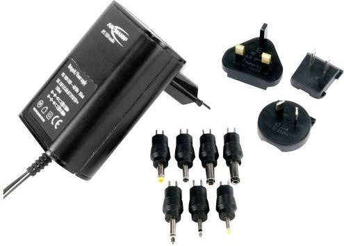 Ansmann APS 1500 Traveller Universal Steckernetzteil Schwarz, einstellbar 3-12V, 1500mA, 18W - Bild 1