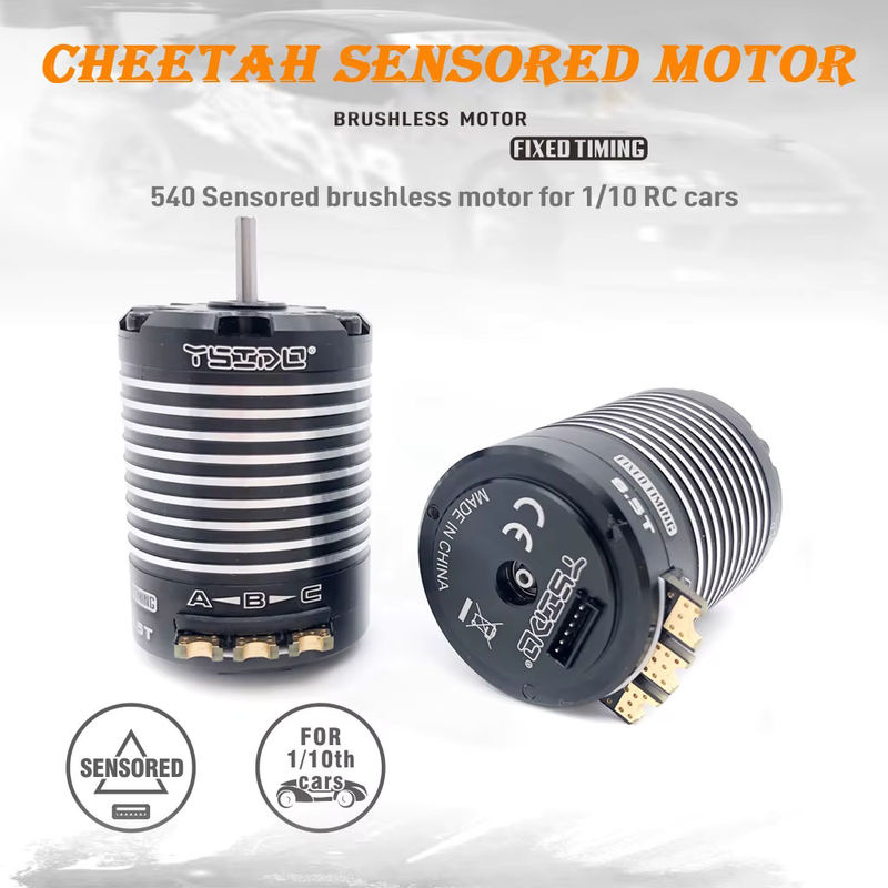 YSIDO Cheetah Sensored Bürstenloser Motor mit Hobbywing 10BL120 ESC für RC Drift Auto - Bild 2