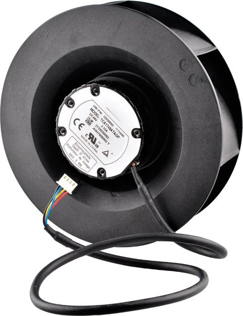 ANCHAOPU DC-Lüfter Hochgeschwindigkeits-Zentrifugalventilator für integrierte Schränke, Schwarz, Durchmesser: 17,5 cm - Bild 1
