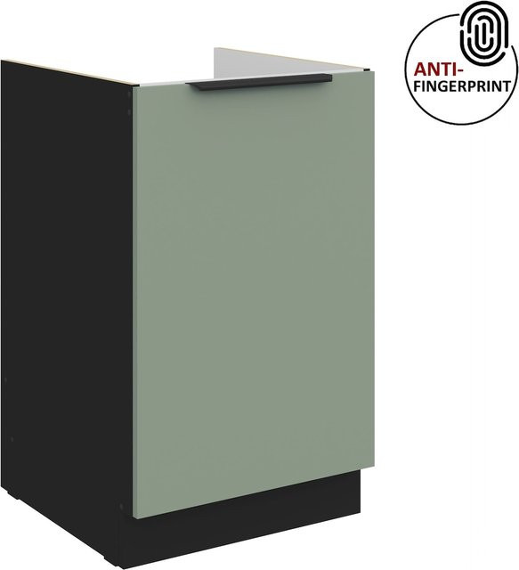 Küchen Spülenschrank ARIA in Aquamarin Matt mit Anti-Fingerprint-Beschichtung, Breite: 50 cm - Bild 1
