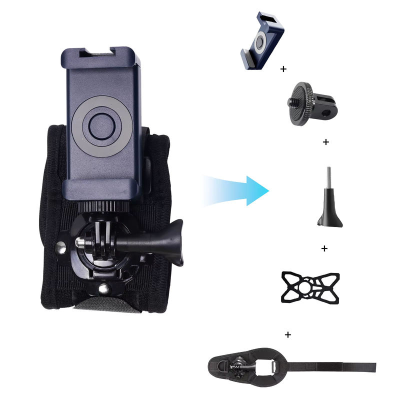 HONGDAK 360 Grad Rotations Handschlaufe Halterung für GoPro Hero 12 11 10 9 8 7 6 5 SJCAM Insta360 X2 X3 DJI Osmo in Schwarz - Bild 5