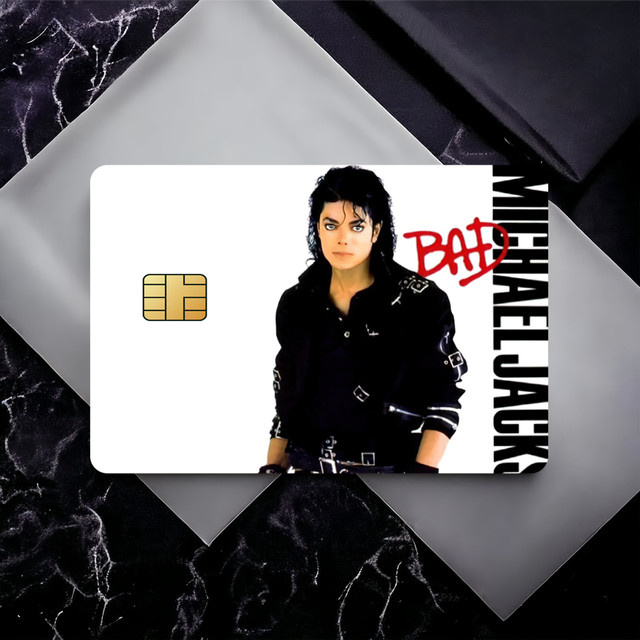 Potdemiel Michael Jackson Aufkleber Set für Bankkarten und Buspässe, 4 Stück, wasserfest, mehrfarbig - Bild 1