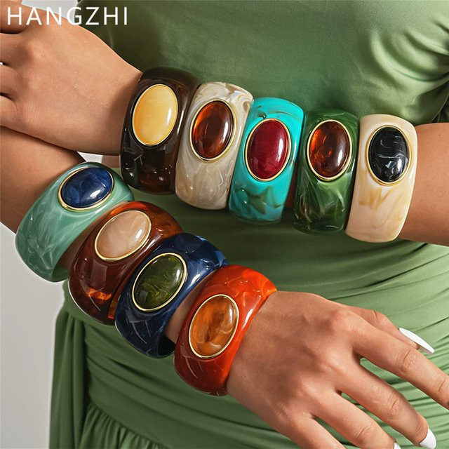 HUANZHI Armband, Acryl, Oval, Damen - Bild 1