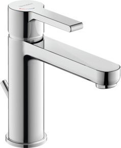 Duravit Waschtisch-Einhebelmischer S Fresh + Flow in Chrom mit Pop-up-Abfluss und Safety-Stop, Ausladung: 13,9 cm - Bild 1