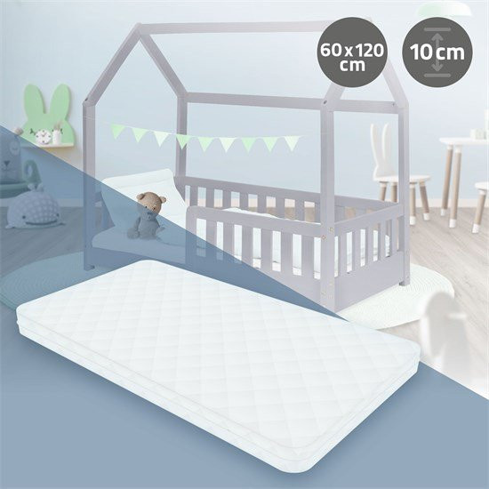 ML-Design Kindermatratze aus Kaltschaum mit abnehmbarem Bezug in Weiß, B/T/H: 120 x 60 x 10 cm - Bild 1