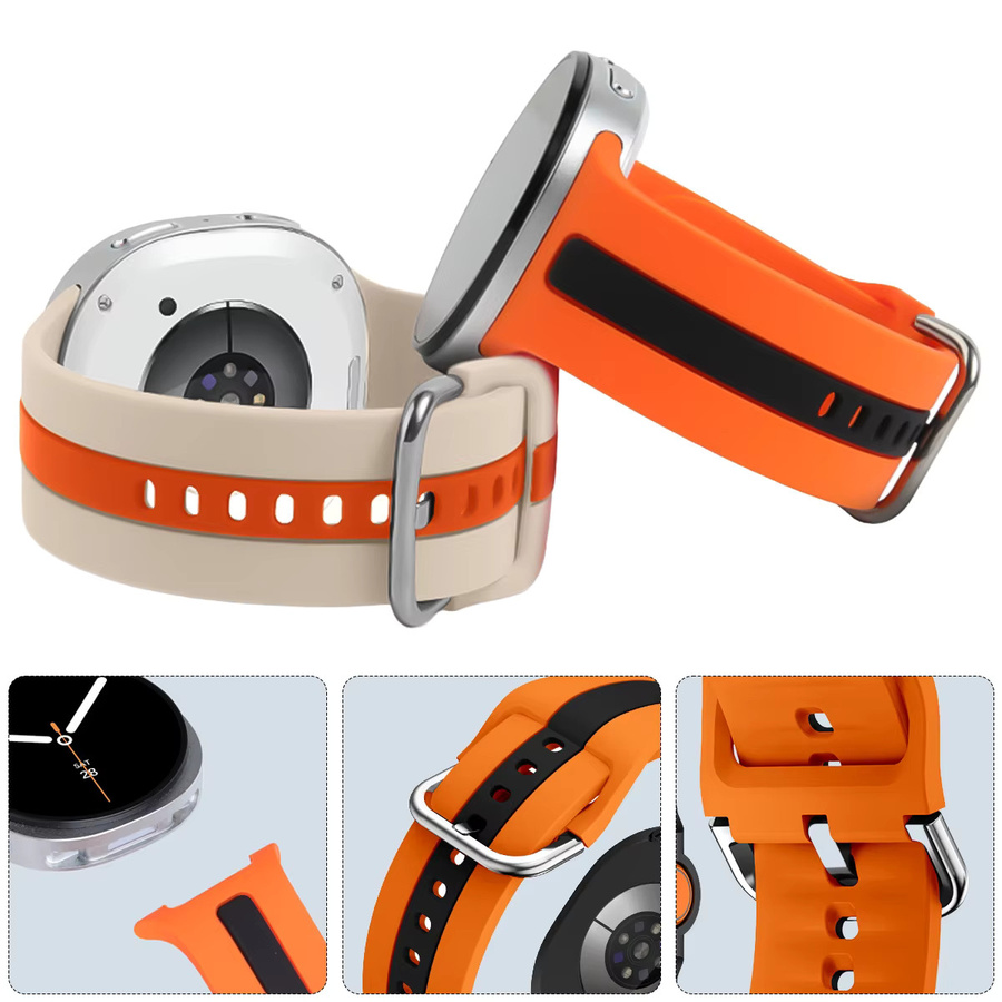 CAOWTAN Uhrenarmband Silikon, Bicolor, Unisex - Bild 5