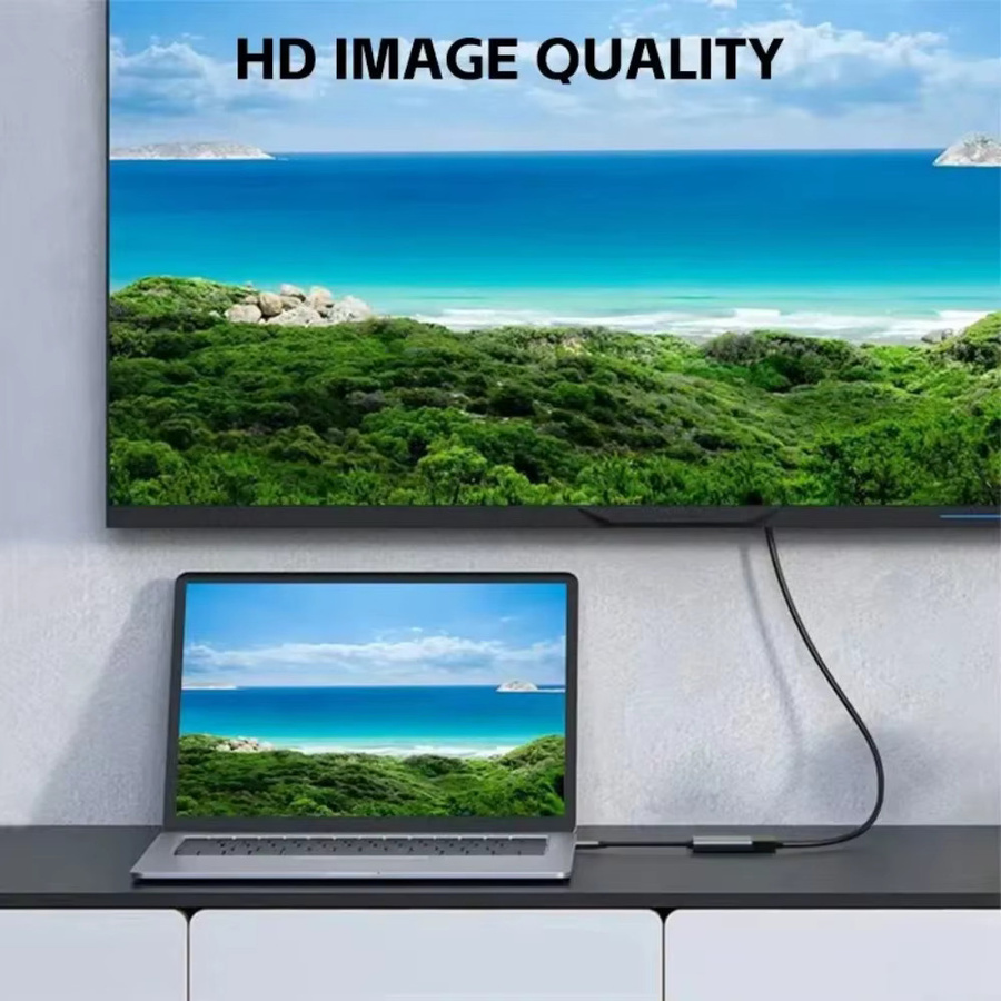 LccKaa USB-C auf HDMI Adapter in Grau für 4K UHD Auflösung - Bild 3
