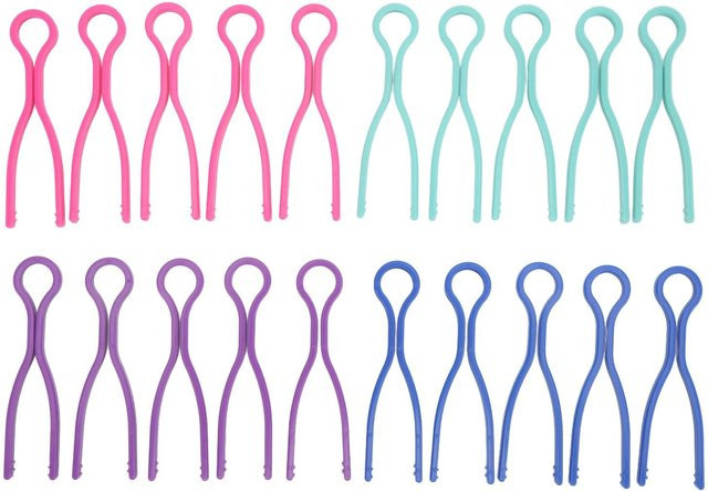 20 Stück Spulenfaden-Clips aus Kunststoff von CosyHome in Pink und Multicolour - Bild 1