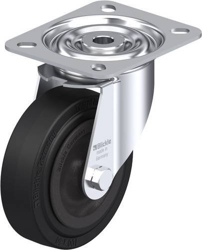 Blickle Lenkrolle LI-VKHT 100G in Schwarz mit Stahlgehäuse, Rad-Durchmesser: 100 mm, Tragfähigkeit: 100 kg - Bild 1