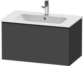 Duravit Waschtischunterschrank D-Neo wandhängend, B: 81 cm, T: 46,2 cm, Farbe: Schwarz/Grau - Bild 1