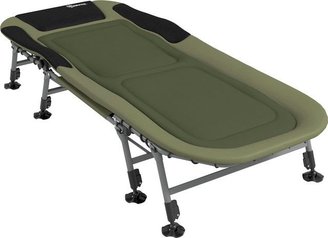 Outsunny Campingbett klappbar aus Oxford-Stoff in Grün, verstellbares Feldbett für Outdoor und Garten, belastbar bis 180 kg - Bild 1