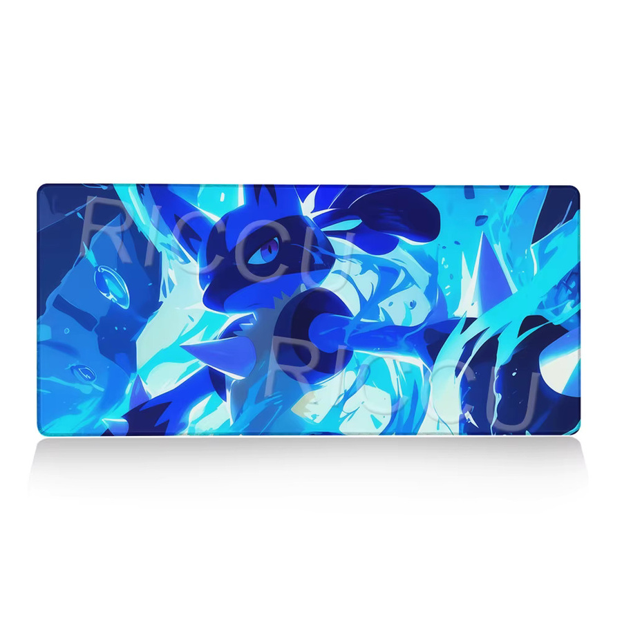 Riccu Pokemon Lucario Style XXL Mauspad aus rutschfestem Gummi für Gaming und Laptop - Bild 3